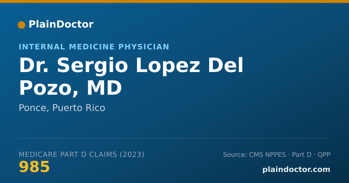 Shareable card for Sergio Lopez Del Pozo, MD - Internal Medicine Physician, Ponce, PR