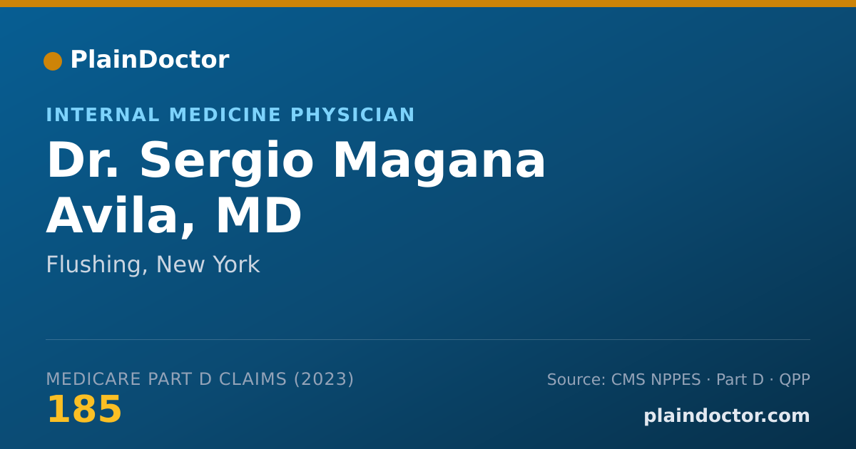 Shareable card for Sergio Magana Avila, MD - Internal Medicine Physician, Flushing, NY