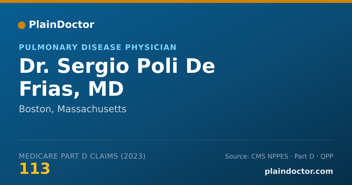 Shareable card for Sergio Poli De Frias, MD - Pulmonary Disease Physician, Boston, MA