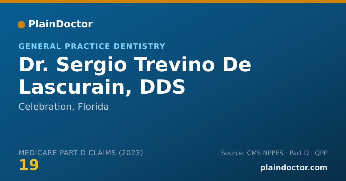 Shareable card for Sergio Trevino De Lascurain, DDS - General Practice Dentistry, Celebration, FL