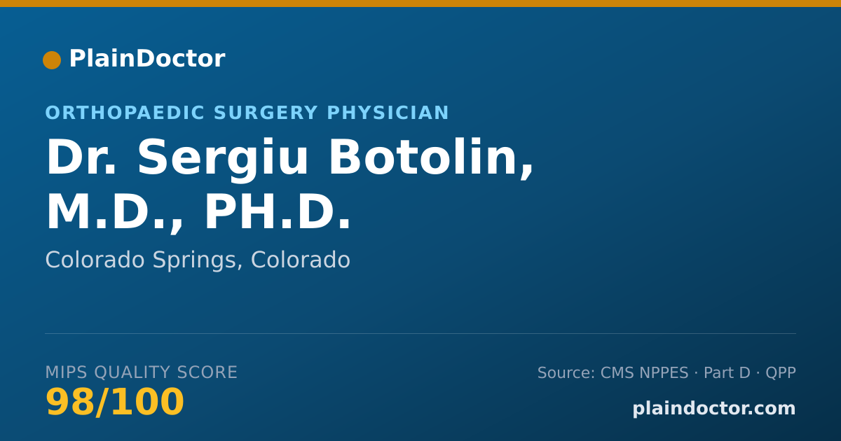 Shareable card for Sergiu Botolin, M.D., PH.D. - Student in an Organized Health Care Education/Training Program, Colorado Springs, CO