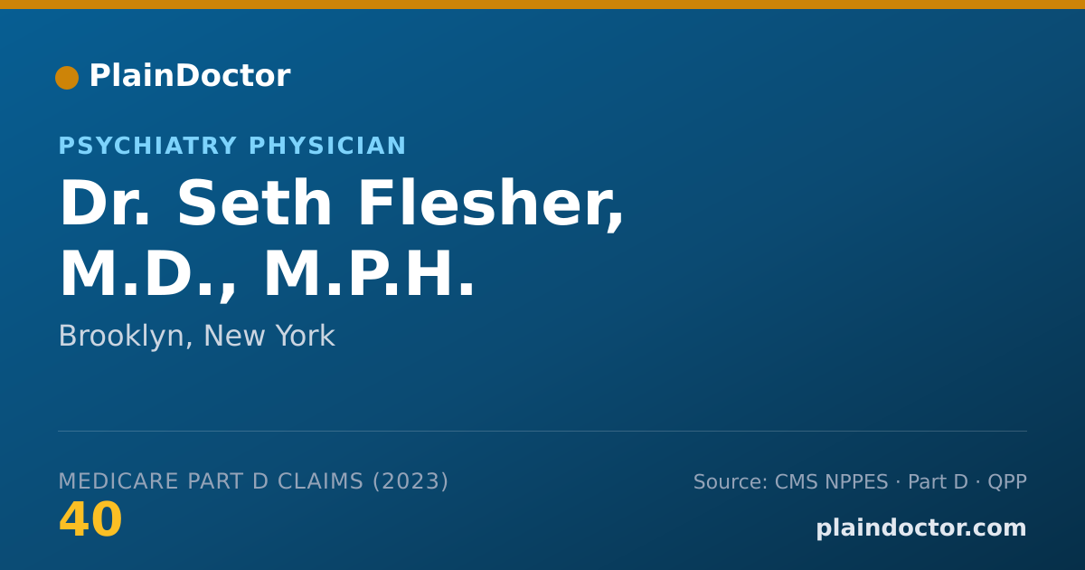 Shareable card for Seth Flesher, M.D., M.P.H. - Psychiatry Physician, Brooklyn, NY