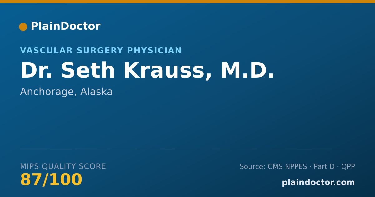 Shareable card for Seth Krauss, M.D. - Vascular Surgery Physician, Anchorage, AK