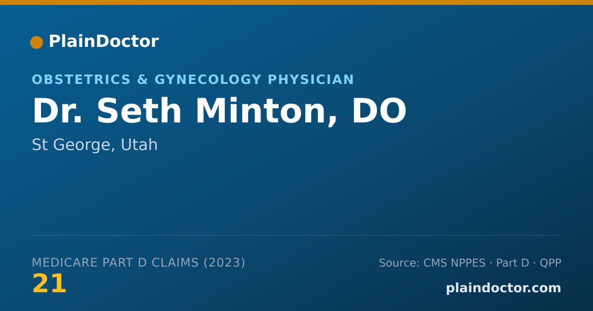 Shareable card for Seth Minton, DO - Obstetrics & Gynecology Physician, St George, UT
