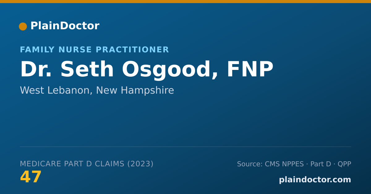 Shareable card for Seth Osgood, FNP - Family Nurse Practitioner, West Lebanon, NH