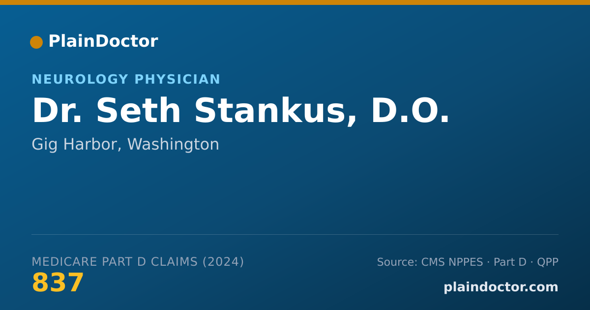 Shareable card for Seth Stankus, D.O. - Neurology Physician, Gig Harbor, WA