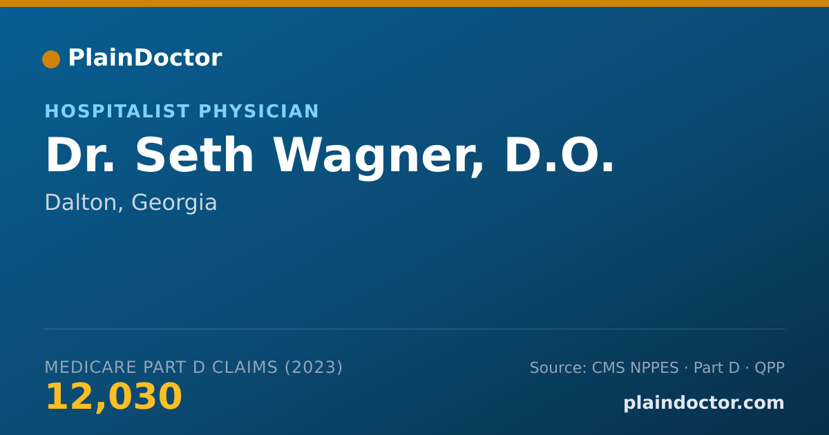 Shareable card for Seth Wagner, D.O. - Hospitalist Physician, Dalton, GA