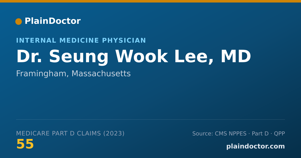 Shareable card for Seung Wook Lee, MD - Internal Medicine Physician, Framingham, MA