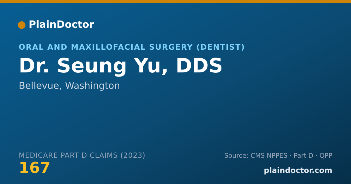 Shareable card for Seung Yu, DDS - Oral and Maxillofacial Surgery (Dentist), Bellevue, WA