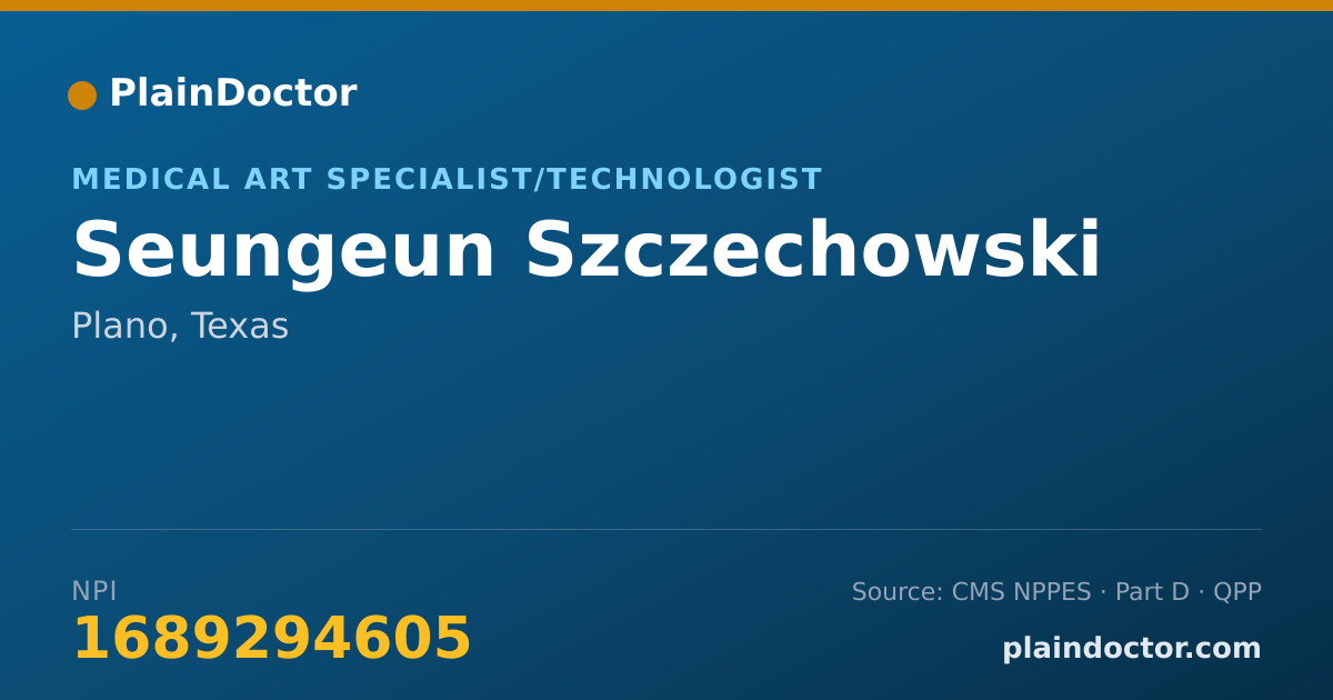 Shareable card for Seungeun Szczechowski - Medical Art Specialist/Technologist, Plano, TX