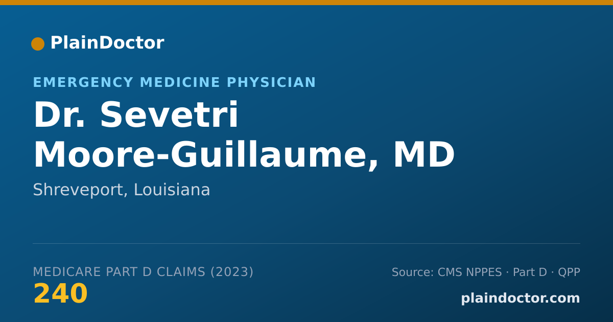 Shareable card for Sevetri Moore-Guillaume, MD - Emergency Medicine Physician, Shreveport, LA