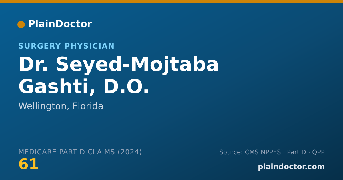 Shareable card for Seyed-Mojtaba Gashti, D.O. - Surgery Physician, Wellington, FL