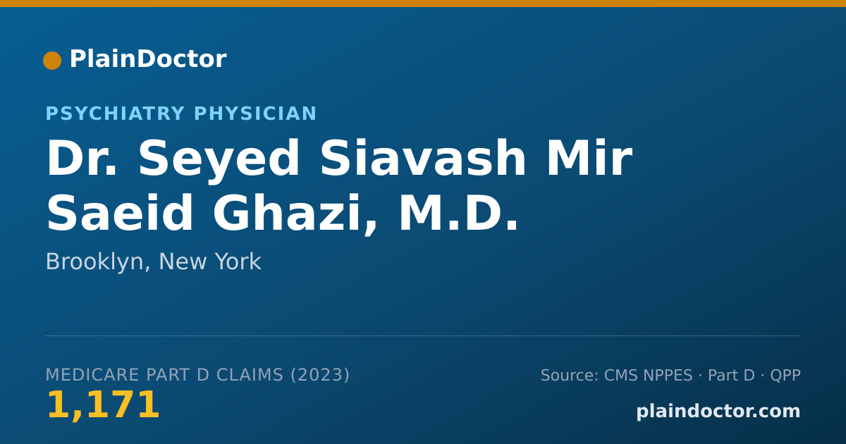 Shareable card for Seyed Siavash Mir Saeid Ghazi, M.D. - Psychiatry Physician, Brooklyn, NY