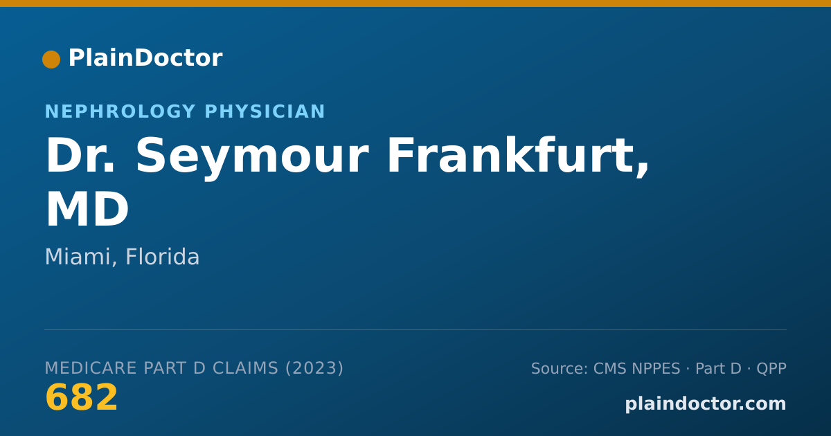 Shareable card for Seymour Frankfurt, MD - Nephrology Physician, Miami, FL