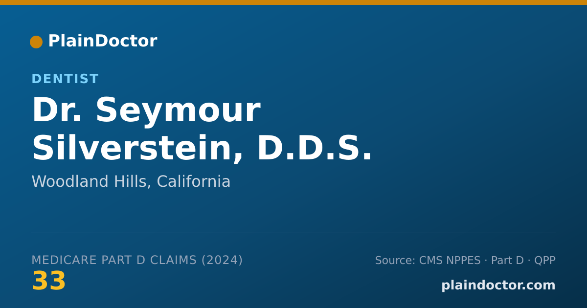 Shareable card for Seymour Silverstein, D.D.S. - Dentist, Woodland Hills, CA
