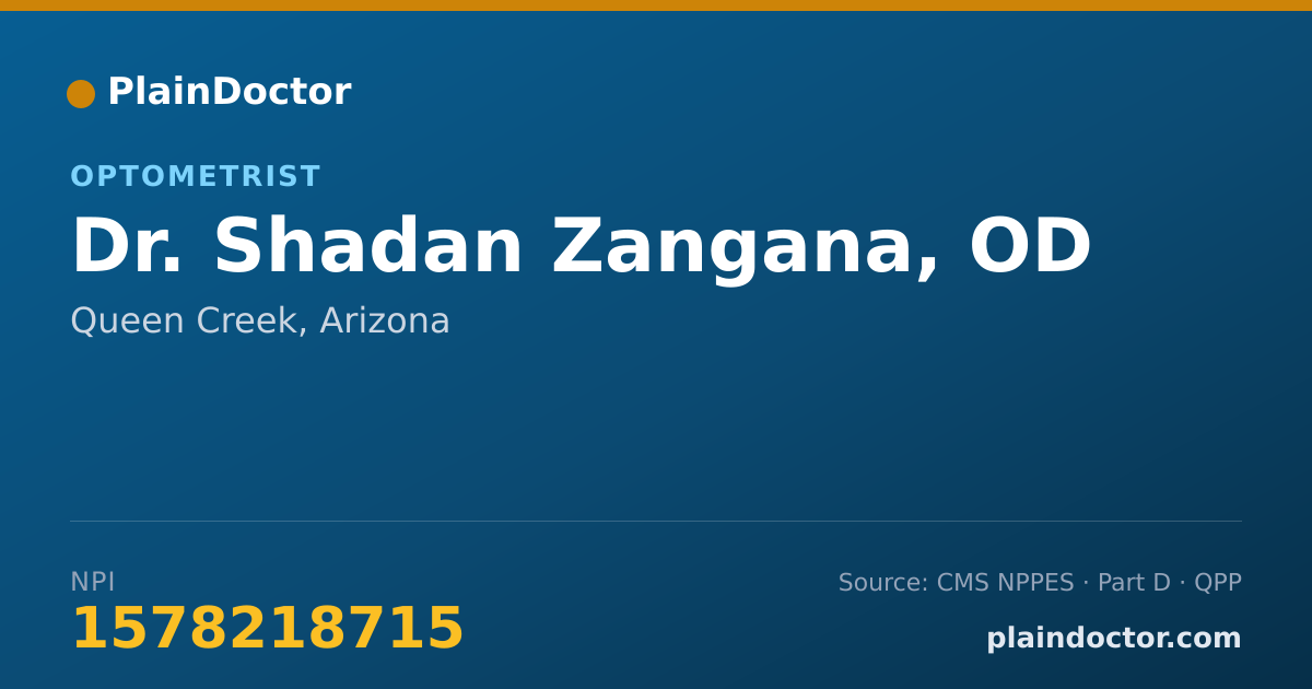 Shareable card for Shadan Zangana, OD - Optometrist, Queen Creek, AZ