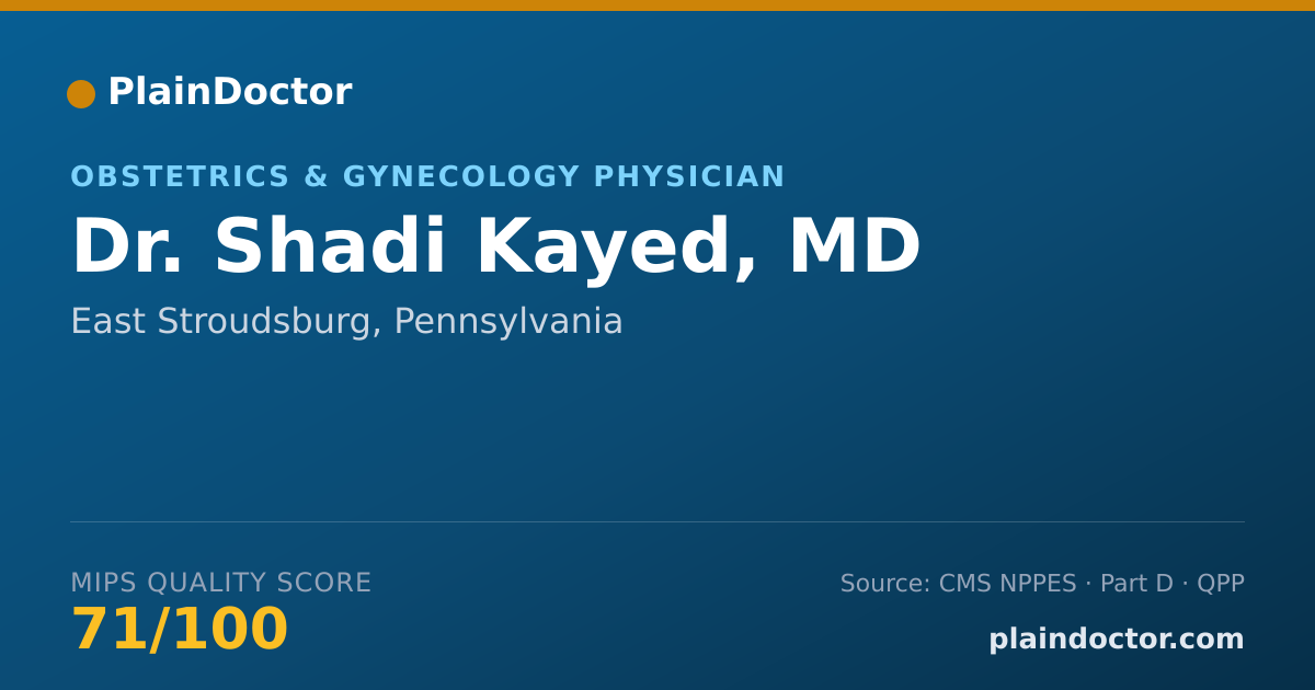Shareable card for Shadi Kayed, MD - Obstetrics & Gynecology Physician, East Stroudsburg, PA