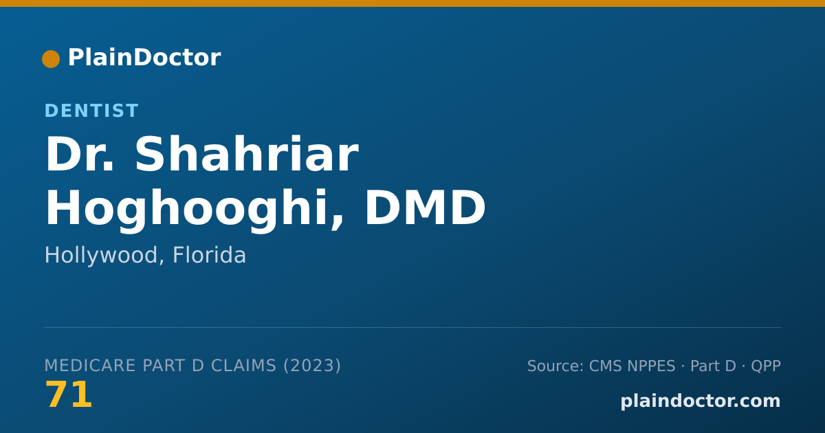 Shareable card for Shahriar Hoghooghi, DMD - Dentist, Hollywood, FL