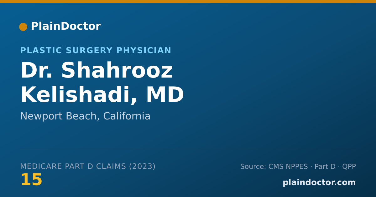 Shareable card for Shahrooz Kelishadi, MD - Plastic Surgery Physician, Newport Beach, CA