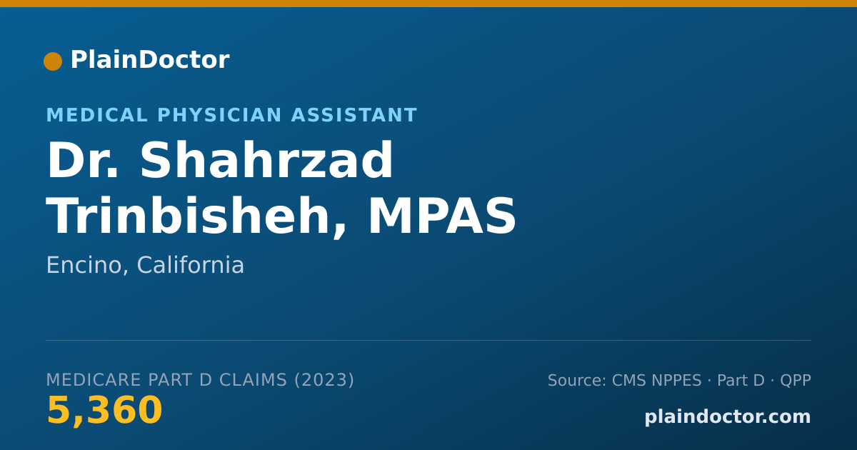 Shareable card for Shahrzad Trinbisheh, MPAS - Medical Physician Assistant, Encino, CA