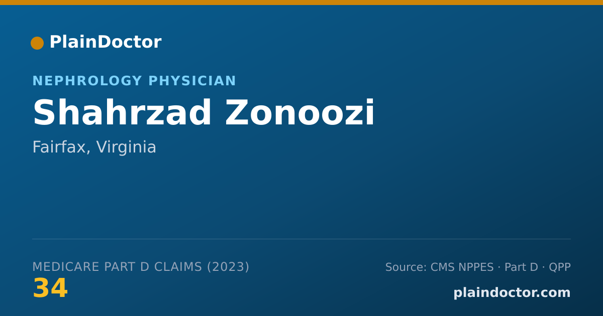 Shareable card for Shahrzad Zonoozi - Nephrology Physician, Fairfax, VA