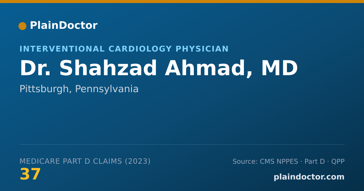 Shareable card for Shahzad Ahmad, MD - Interventional Cardiology Physician, Pittsburgh, PA