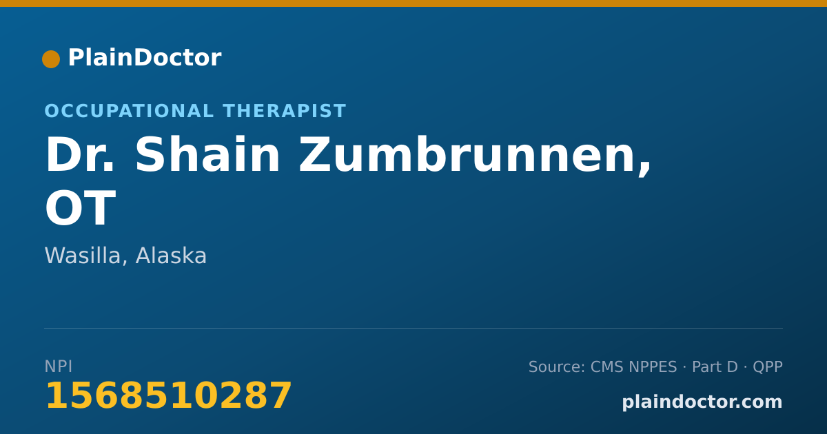 Shareable card for Shain Zumbrunnen, OT - Occupational Therapist, Wasilla, AK