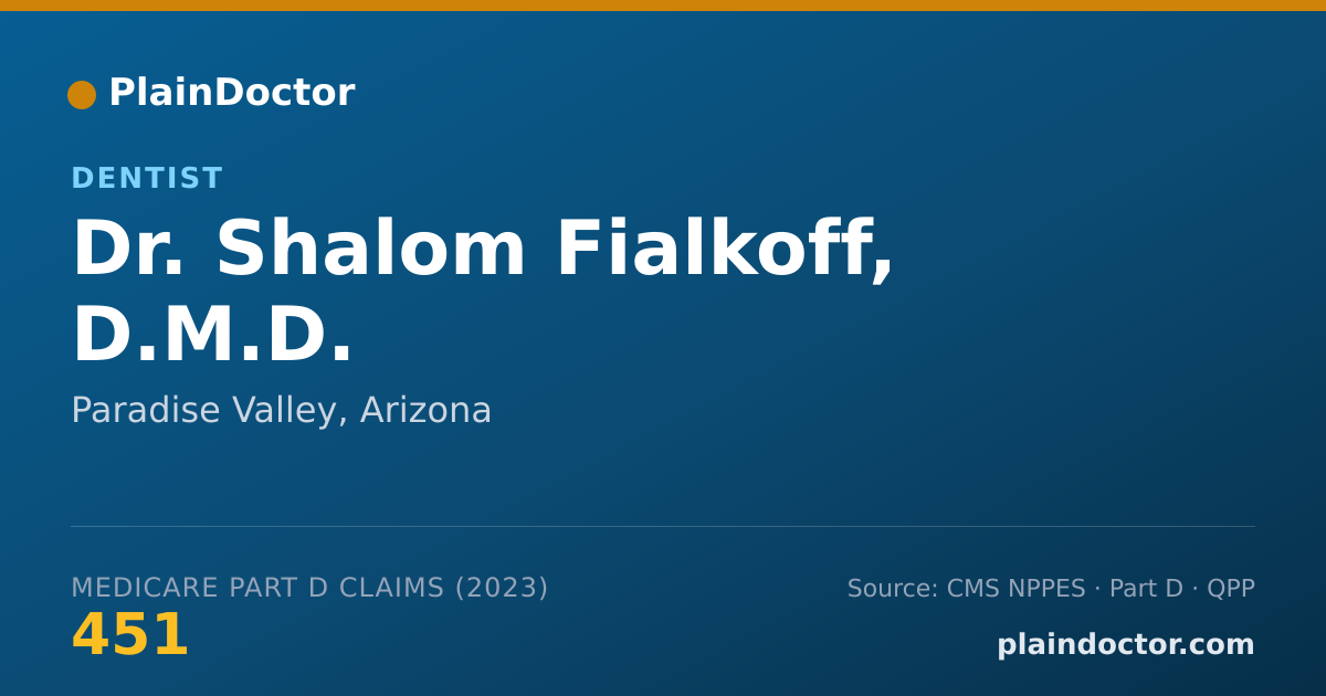 Shareable card for Shalom Fialkoff, D.M.D. - Dentist, Paradise Valley, AZ