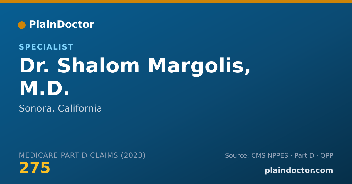 Shareable card for Shalom Margolis, M.D. - Specialist, Sonora, CA