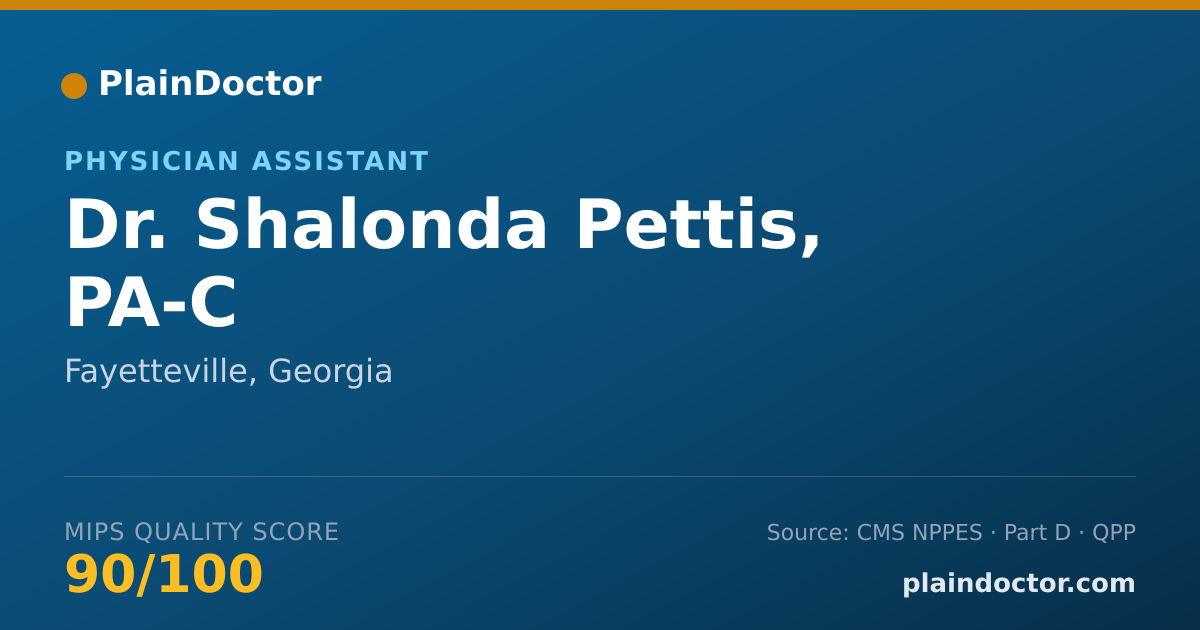 Shareable card for Shalonda Pettis, PA-C - Physician Assistant, Fayetteville, GA