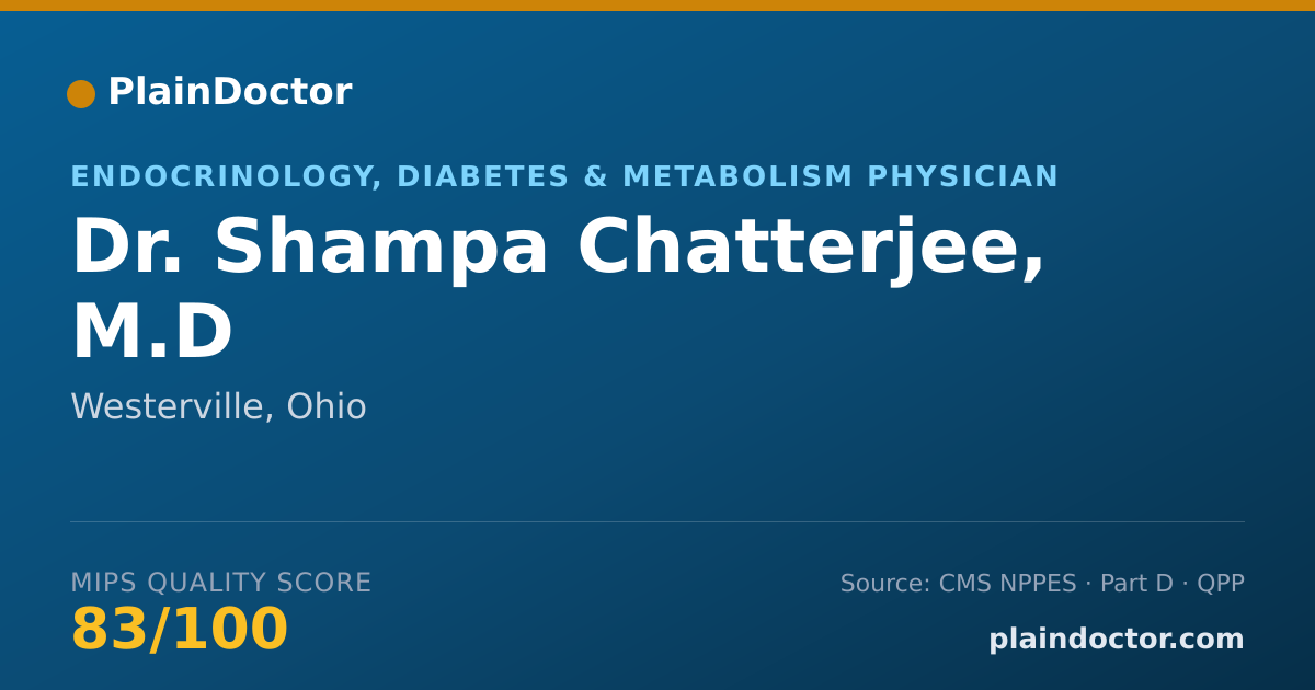 Shareable card for Shampa Chatterjee, M.D - Endocrinology, Diabetes & Metabolism Physician, Westerville, OH