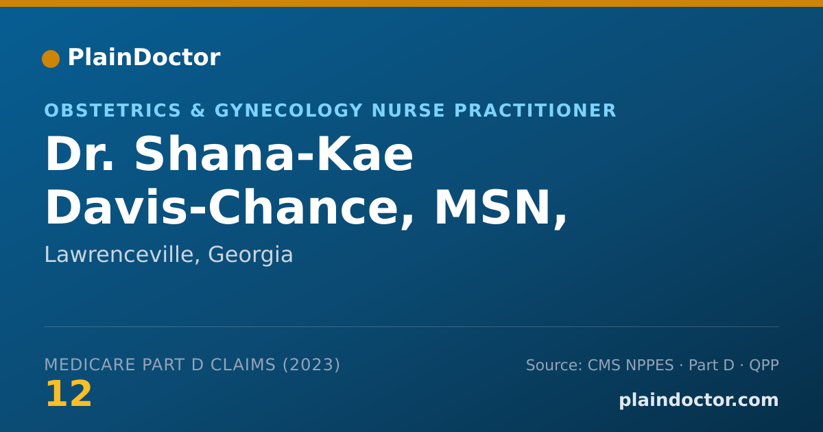 Shareable card for Shana-Kae Davis-Chance, MSN, WHNP-BC - Obstetrics & Gynecology Nurse Practitioner, Lawrenceville, GA