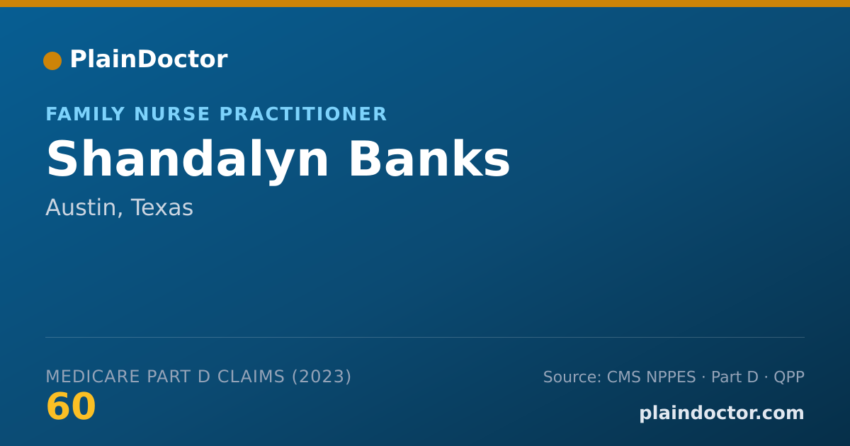 Shareable card for Shandalyn Banks - Family Nurse Practitioner, Austin, TX