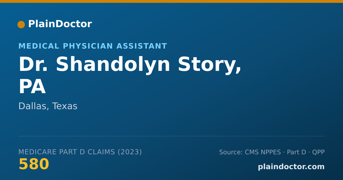 Shareable card for Shandolyn Story, PA - Medical Physician Assistant, Dallas, TX