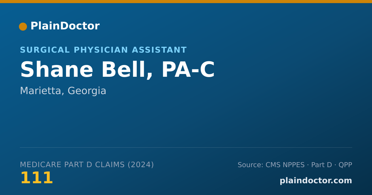 Shareable card for Shane Bell, PA-C - Urology Physician, Marietta, GA