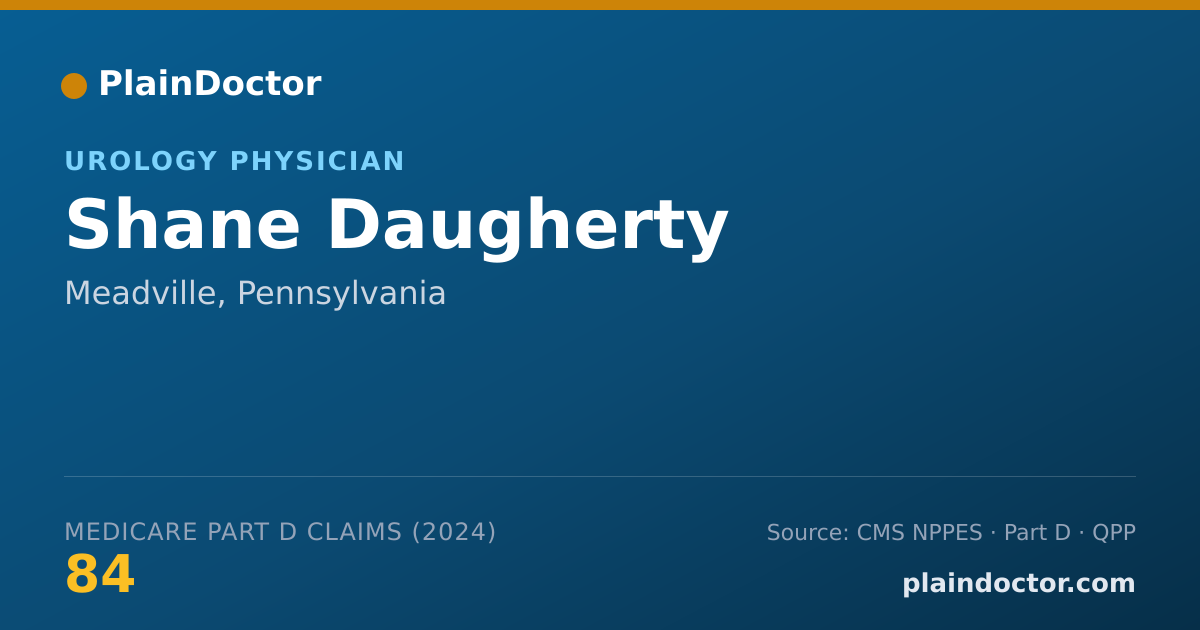Shareable card for Shane Daugherty - Urology Physician, Meadville, PA