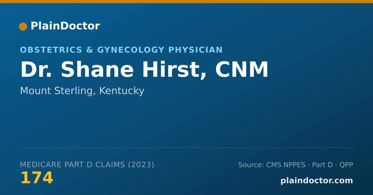 Shareable card for Shane Hirst, CNM - Obstetrics & Gynecology Physician, Mount Sterling, KY