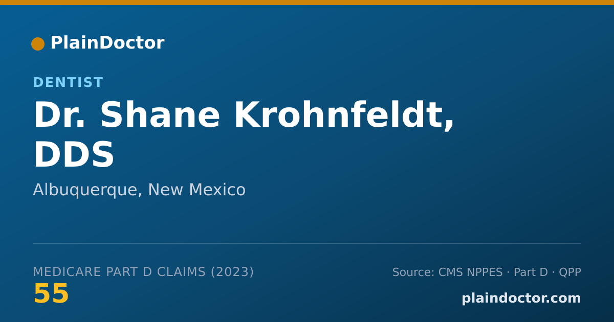 Shareable card for Shane Krohnfeldt, DDS - Dentist, Albuquerque, NM