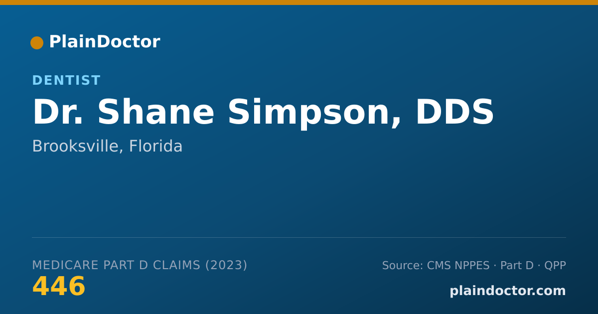 Shareable card for Shane Simpson, DDS - Dentist, Brooksville, FL