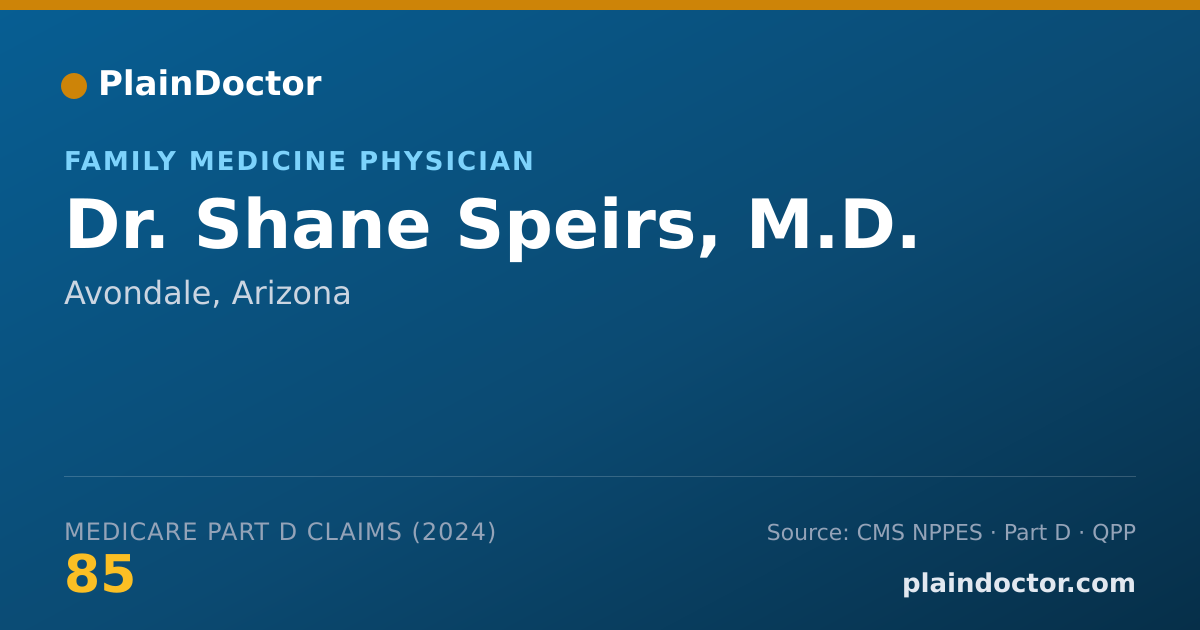 Shareable card for Shane Speirs, M.D. - Family Medicine Physician, Avondale, AZ