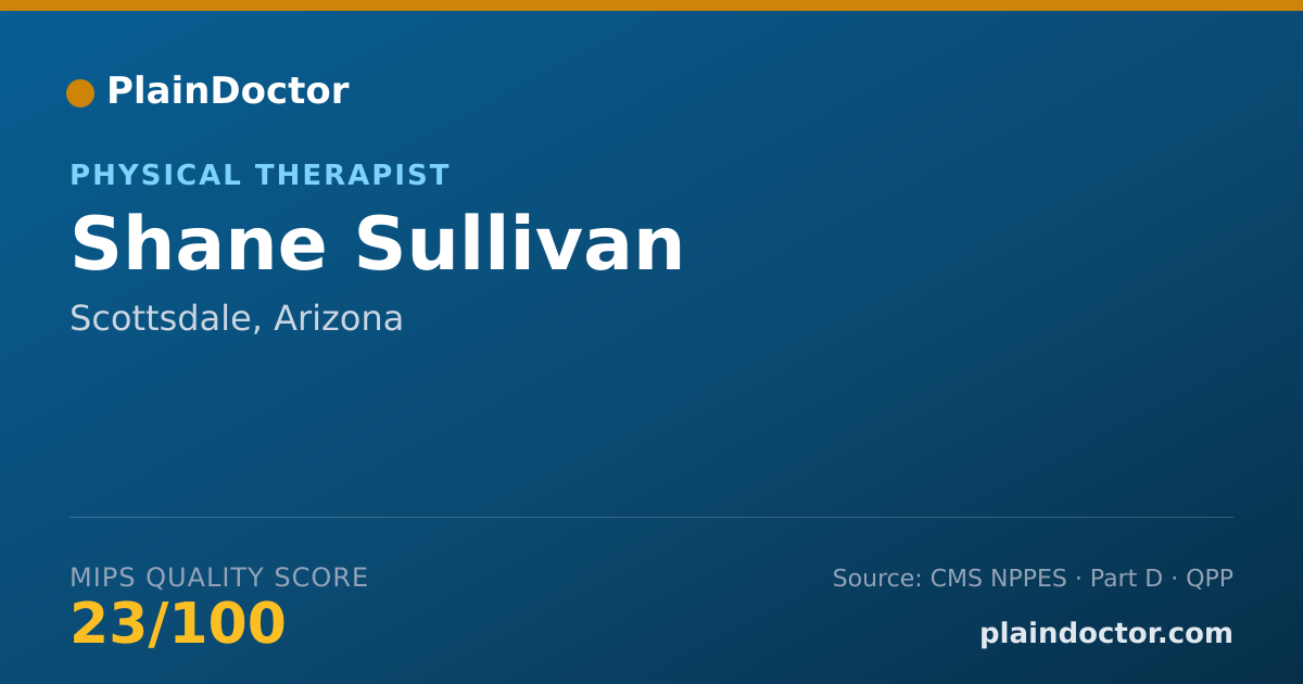 Shareable card for Shane Sullivan - Physical Therapist, Scottsdale, AZ
