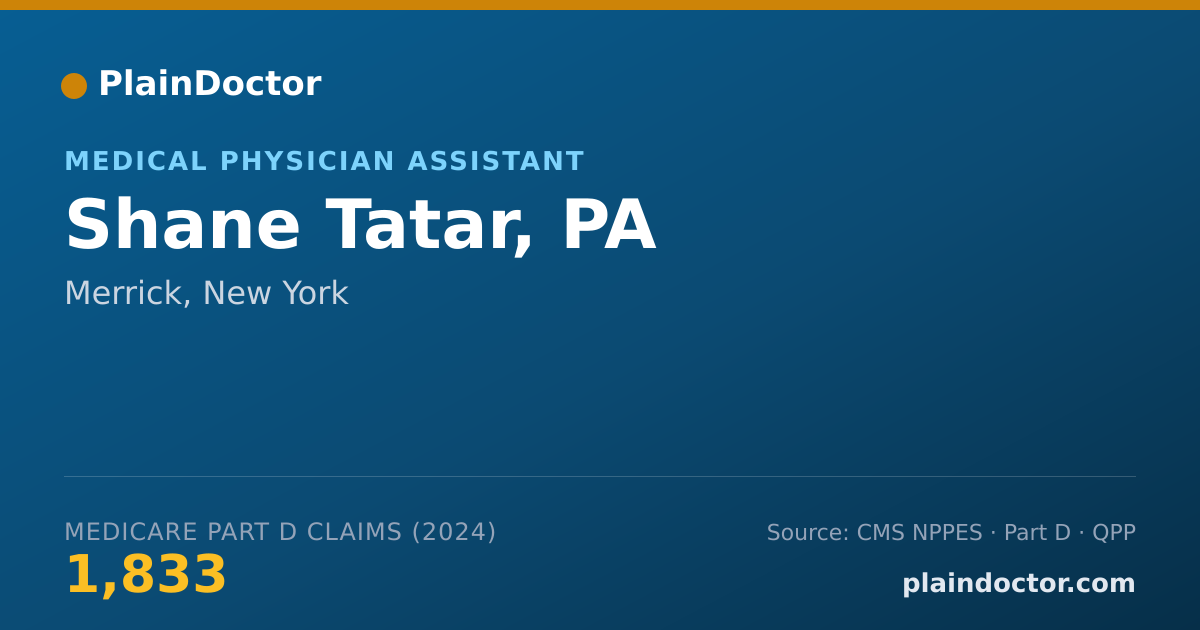 Shareable card for Shane Tatar, PA - Medical Physician Assistant, Merrick, NY
