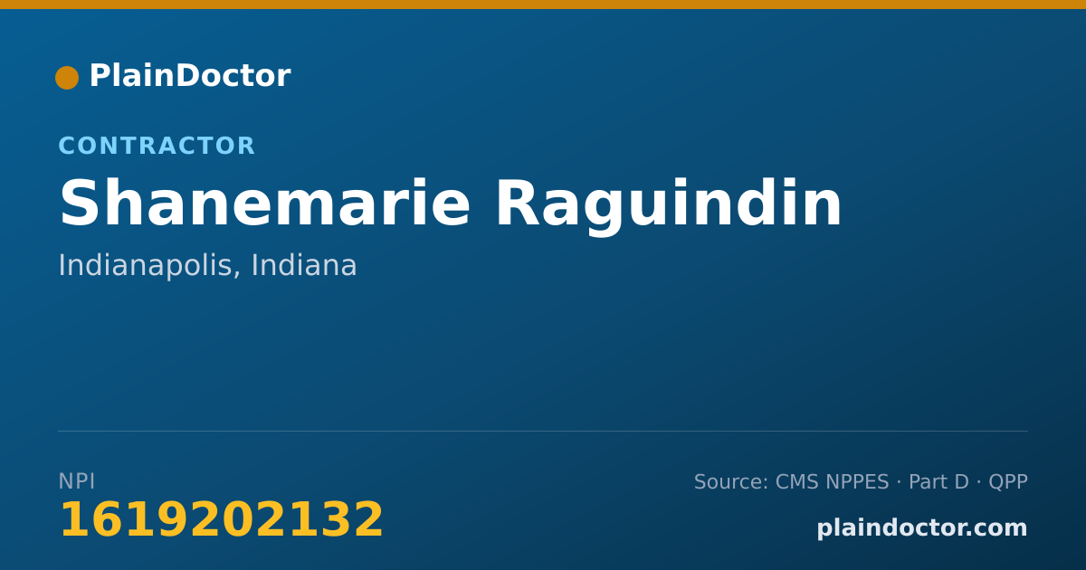 Shareable card for Shanemarie Raguindin - Contractor, Indianapolis, IN