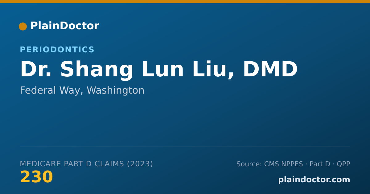 Shareable card for Shang Lun Liu, DMD - Periodontics, Federal Way, WA