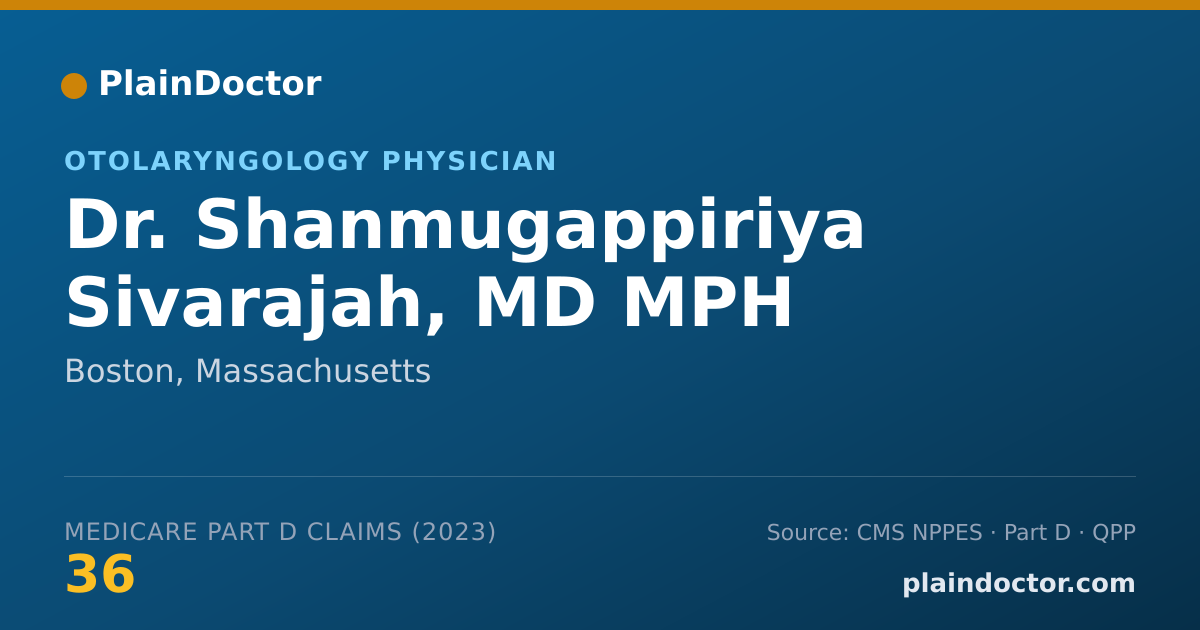 Shareable card for Shanmugappiriya Sivarajah, MD MPH - Otolaryngology Physician, Boston, MA