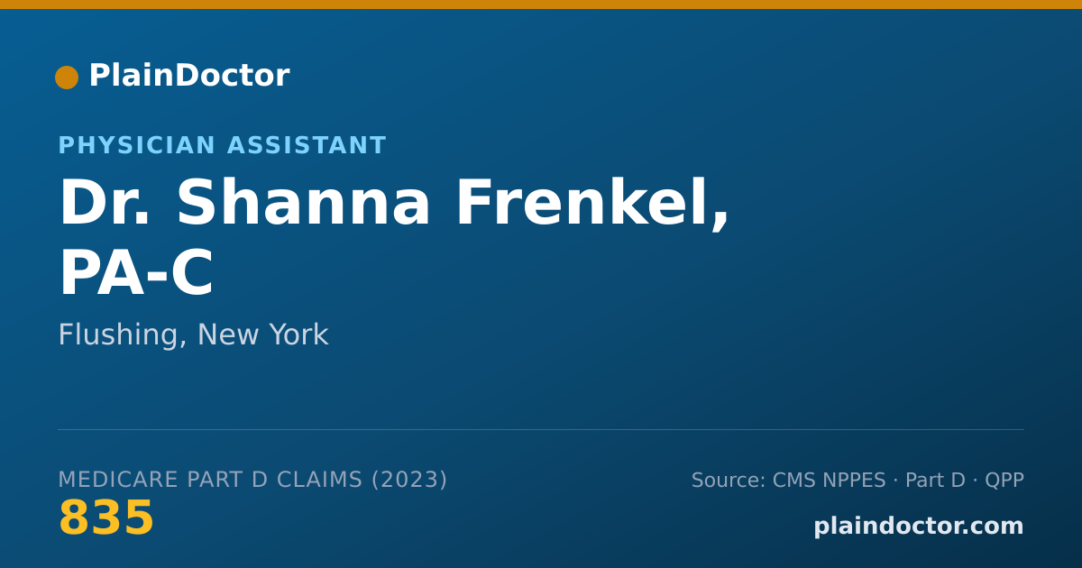 Shareable card for Shanna Frenkel, PA-C - Physician Assistant, Flushing, NY