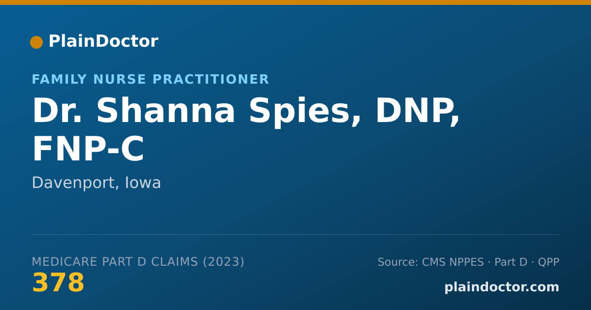 Shareable card for Shanna Spies, DNP, FNP-C - Family Nurse Practitioner, Davenport, IA