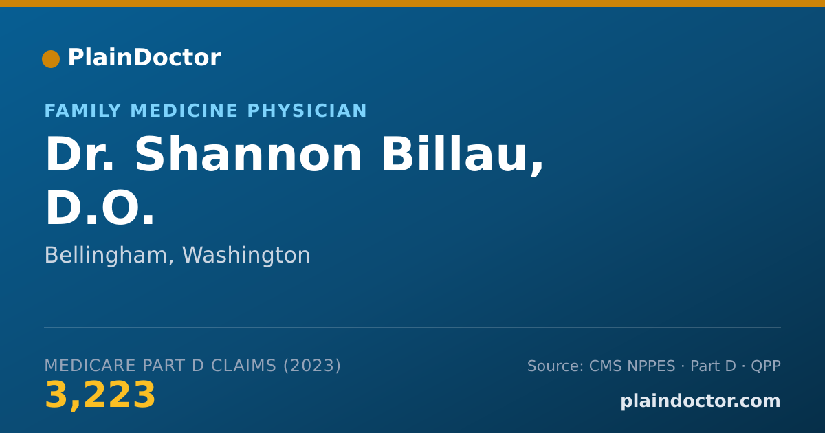 Shareable card for Shannon Billau, D.O. - Family Medicine Physician, Bellingham, WA