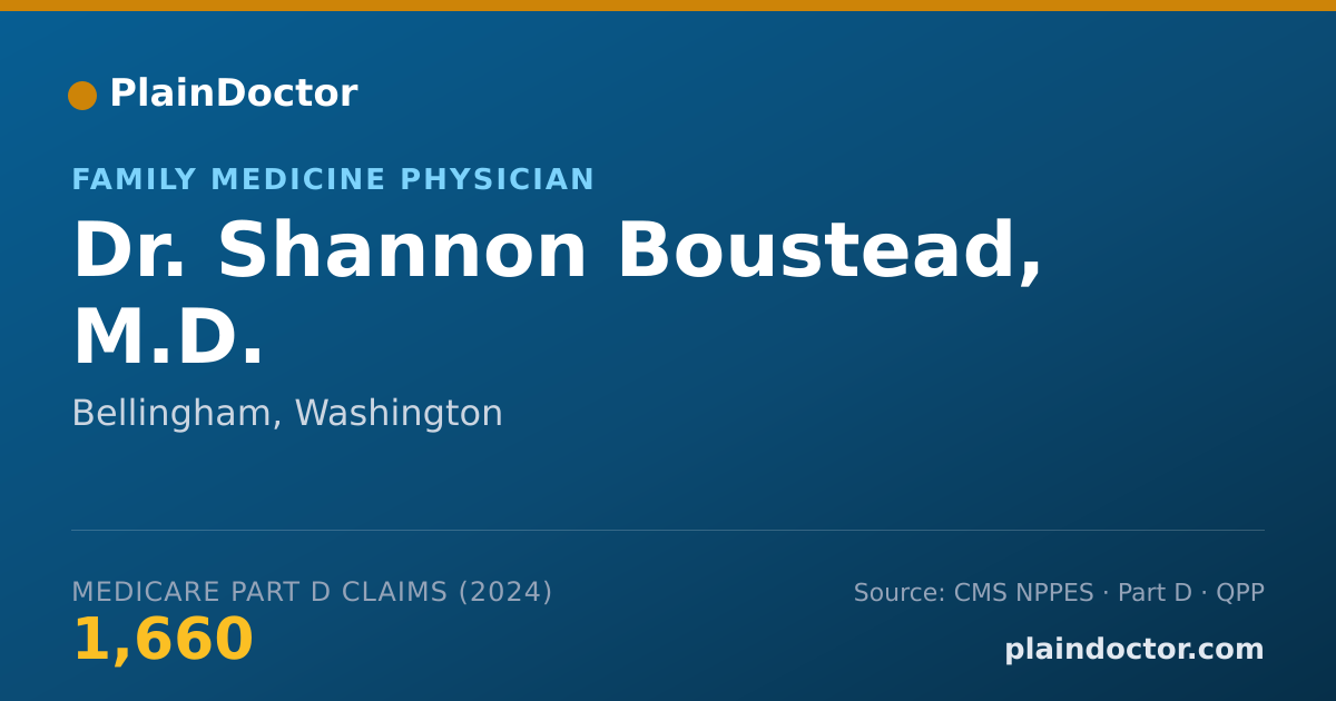 Shareable card for Shannon Boustead, M.D. - Family Medicine Physician, Bellingham, WA