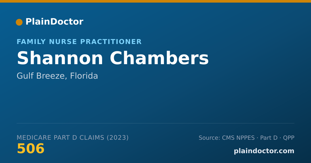 Shareable card for Shannon Chambers - Family Nurse Practitioner, Gulf Breeze, FL